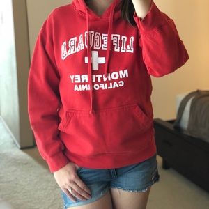 Red Monterey California Lifeguard Hoodie sweater
